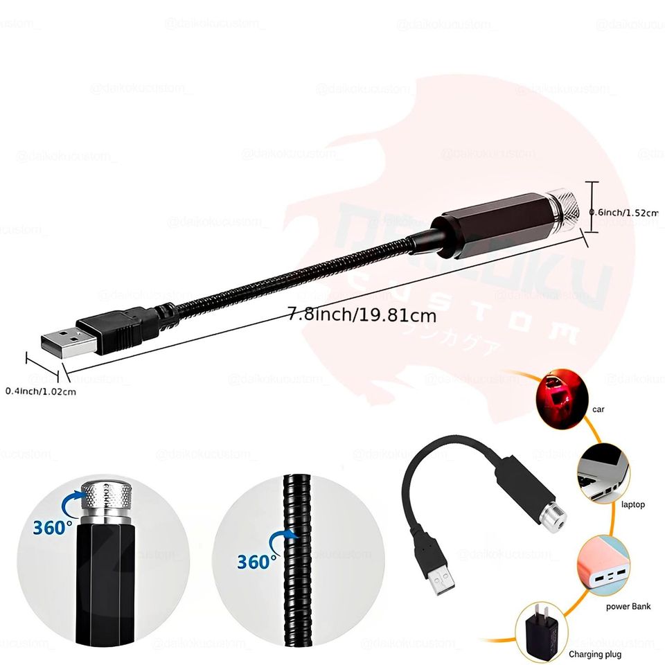 Proyector Laser Usb Led Techo Auto Regulable