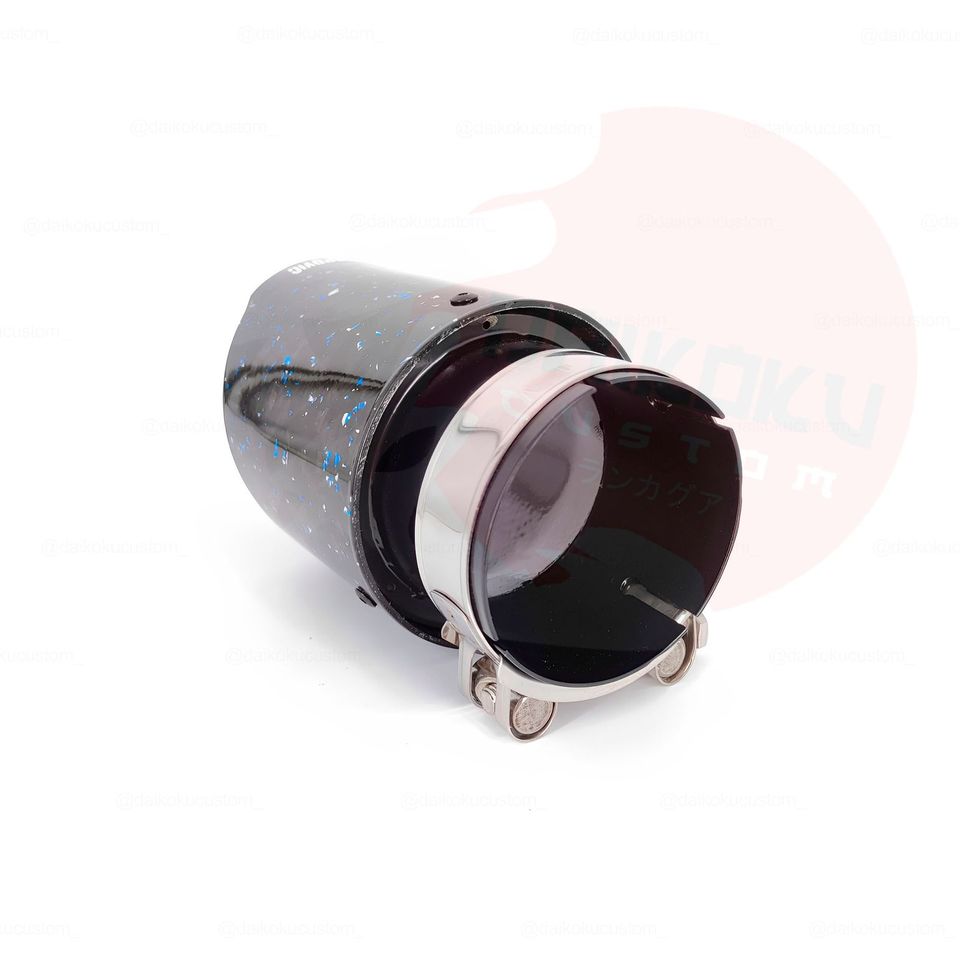 Cola Escape Akrapovic 3 Tipo Carbono Forjado Azul