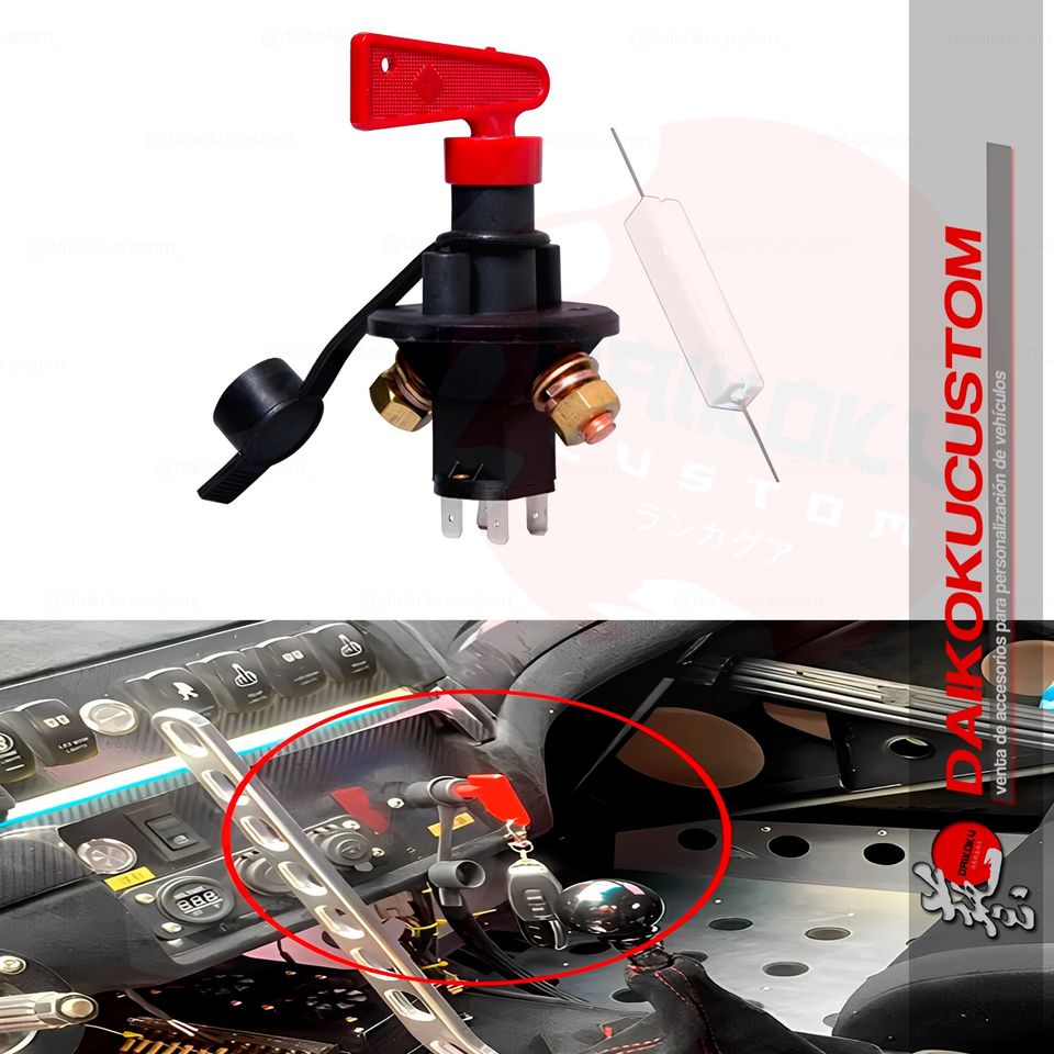 Corta Corriente Bateria Racing + Llave Pro (4 Pin)