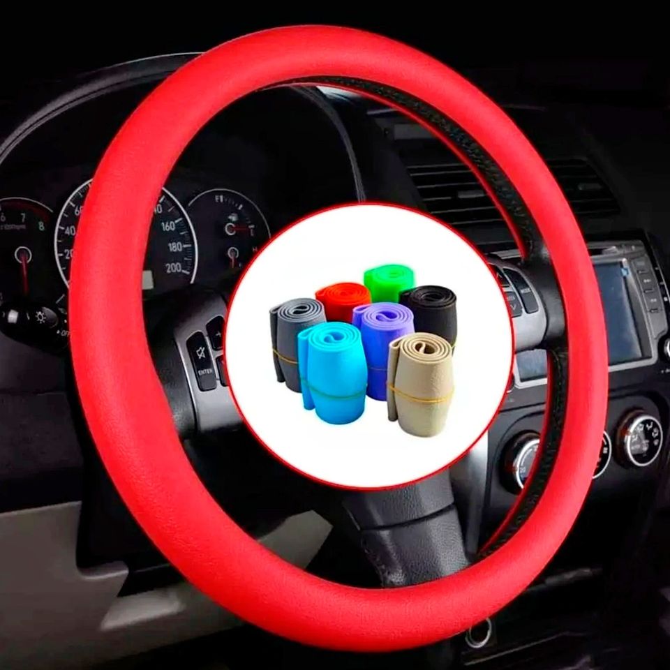 Cubre Volante (KIT) Elasticado Silicona Fluor 4pcs