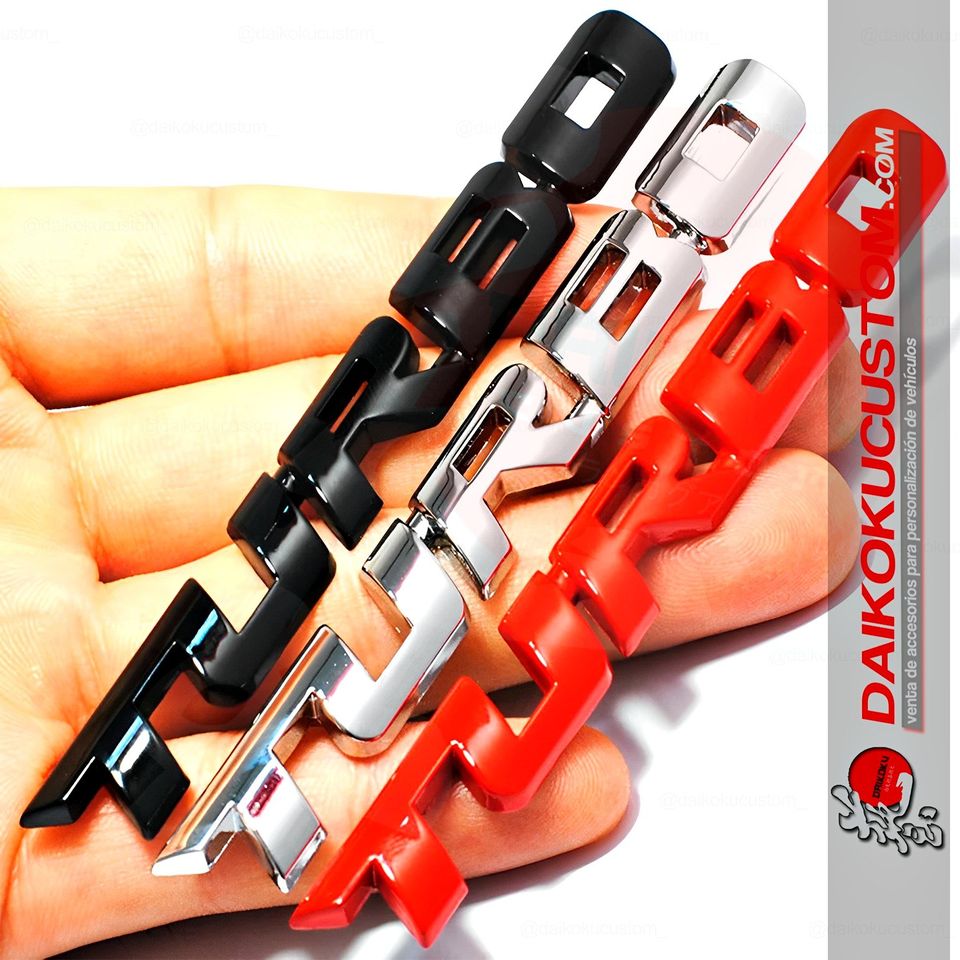 Emblema Adhesivo Trasero TURBO 9cm Diferentes Colores