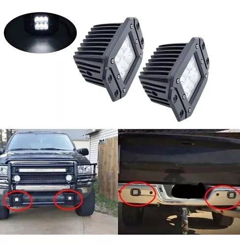 Neblineros Led Cree Embutido 6 Led 18w X2