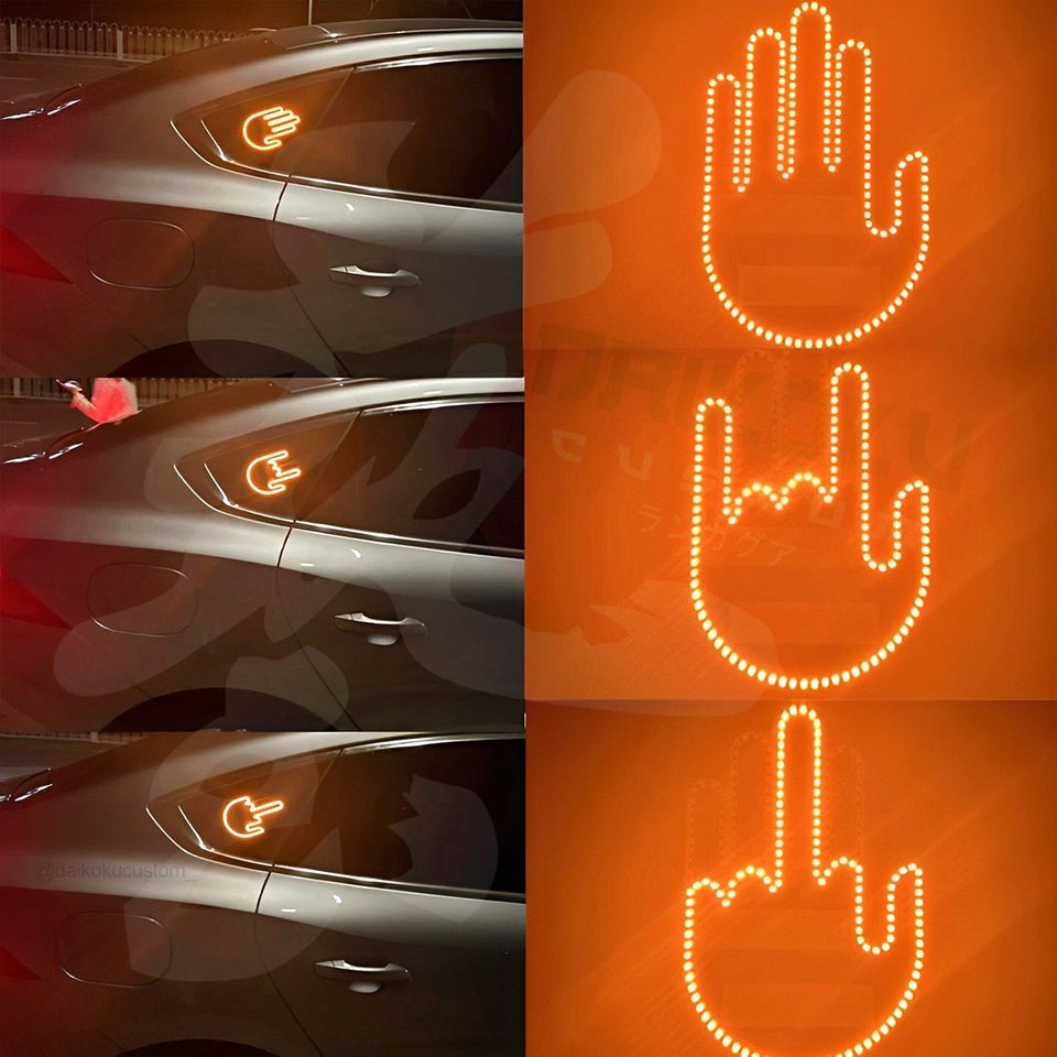 Mano Adhesiva Luz Led 3 Gestos + Control