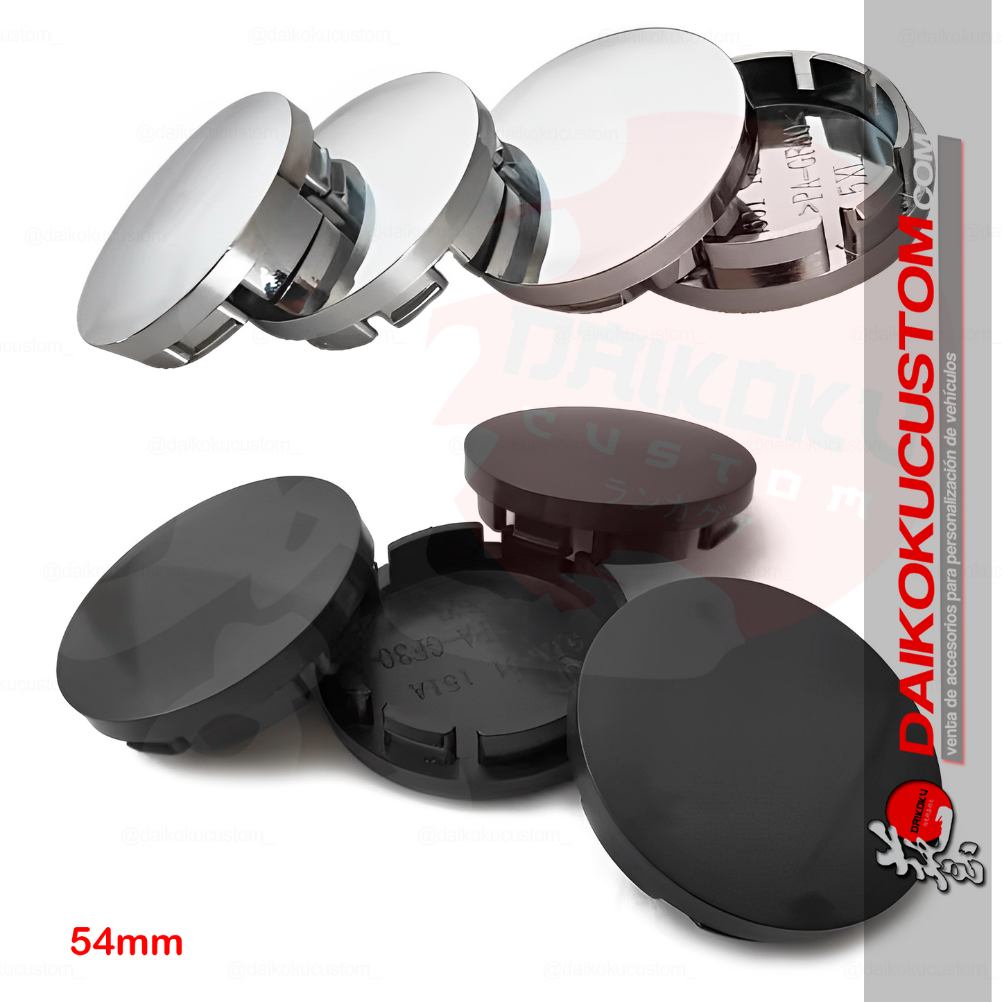 4 Tapa Central 54mm Llanta Modelo Nuevo