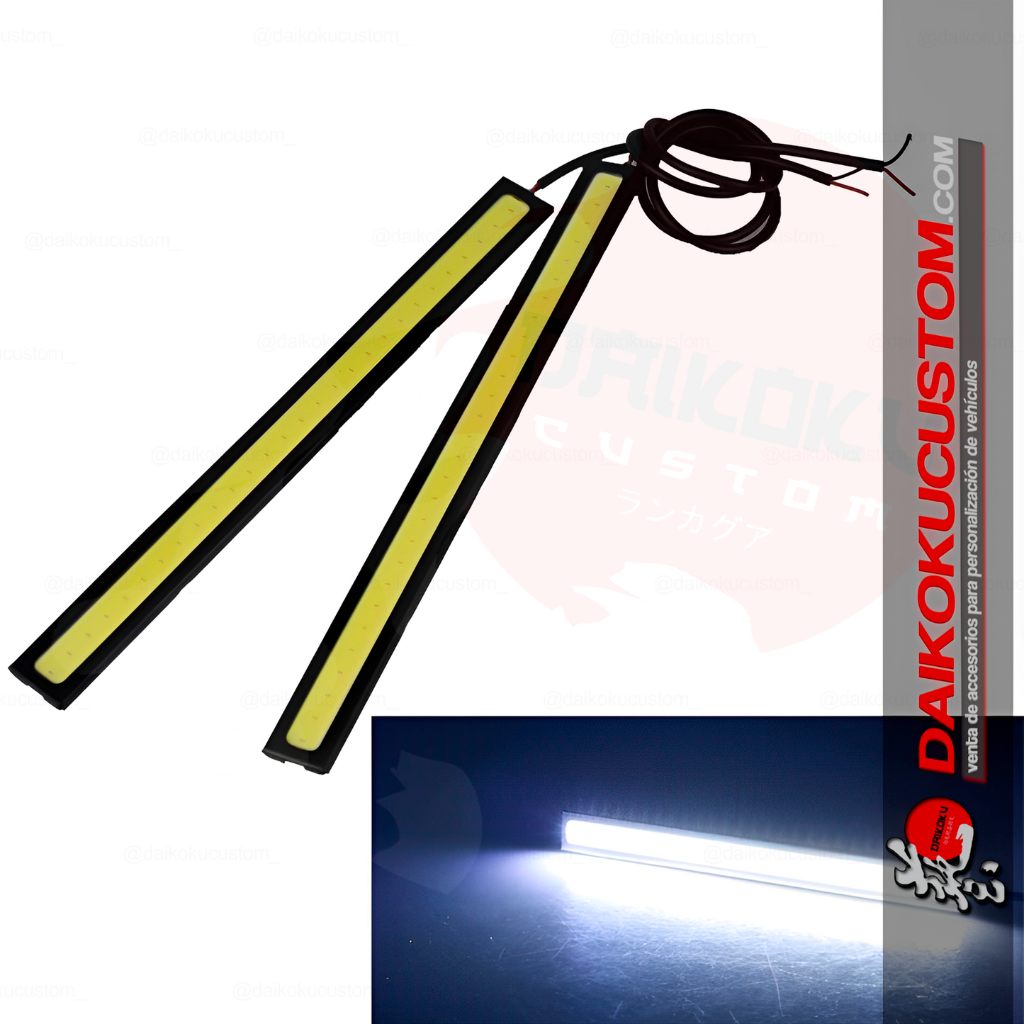 Neblineros Led 17cm Tira Adhesivos X2