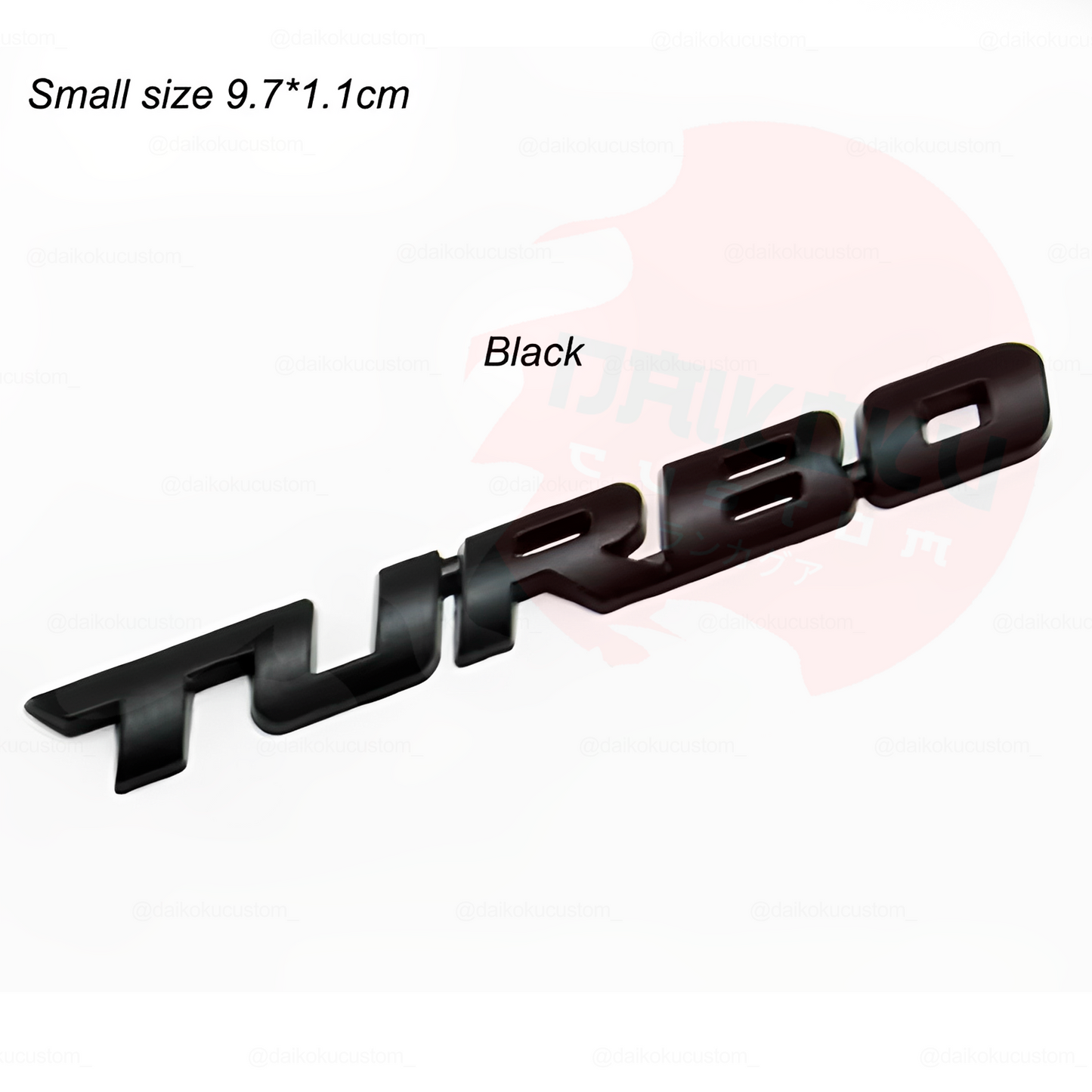 Emblema Adhesivo Trasero TURBO 9cm Diferentes Colores