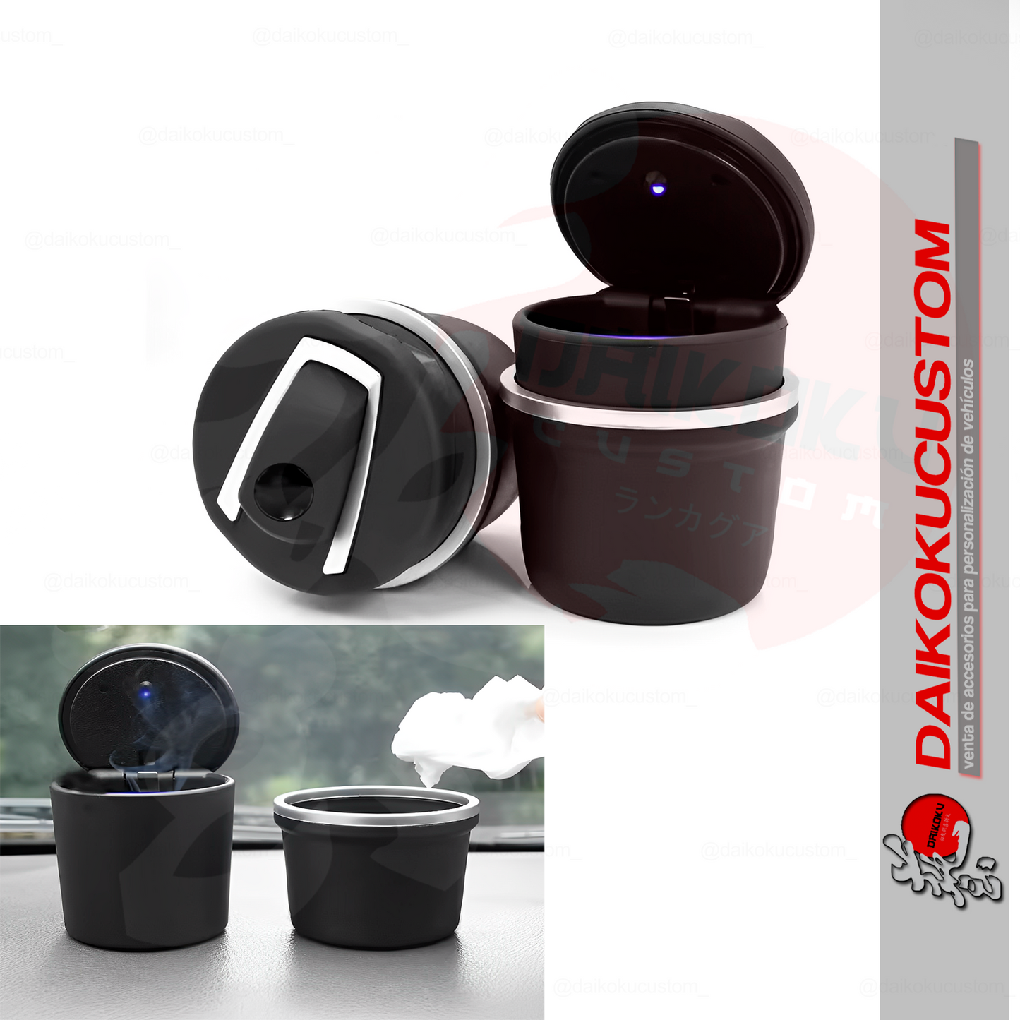 Cenicero Multiuso Con Porta Vaso (H42-32)