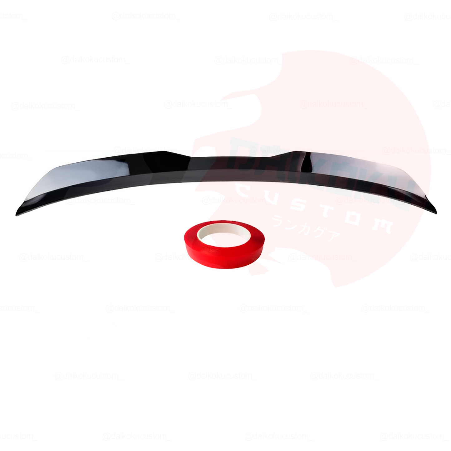Lip Maletero Negro Brillante Con Curva Fijo 99,5cm Adhesivo