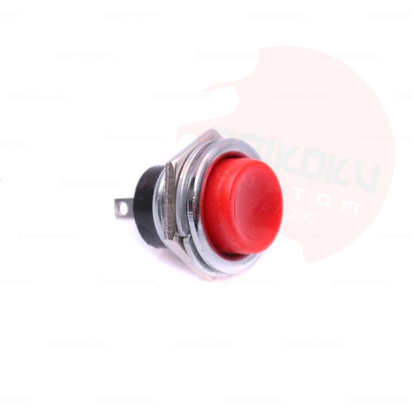 Botón Pulsador N28 Rojo Metalico