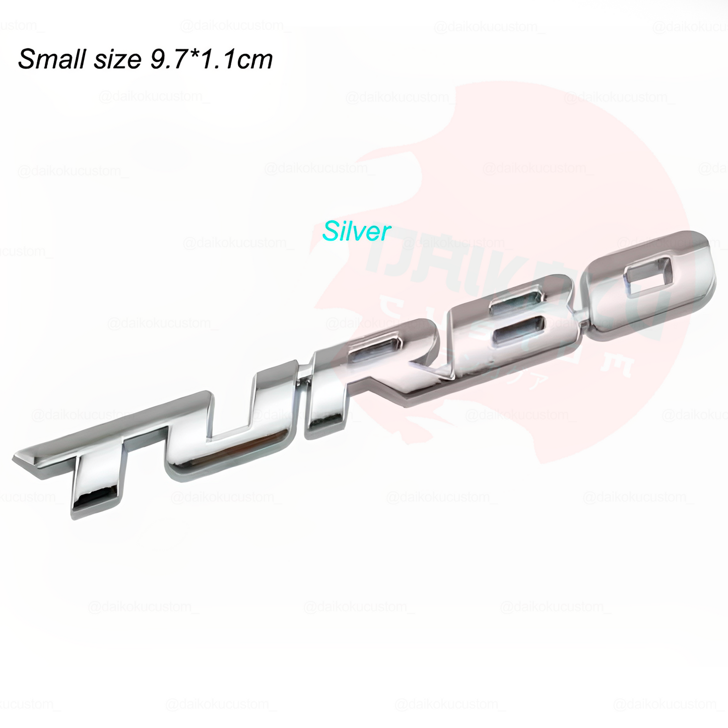 Emblema Adhesivo Trasero TURBO 9cm Diferentes Colores