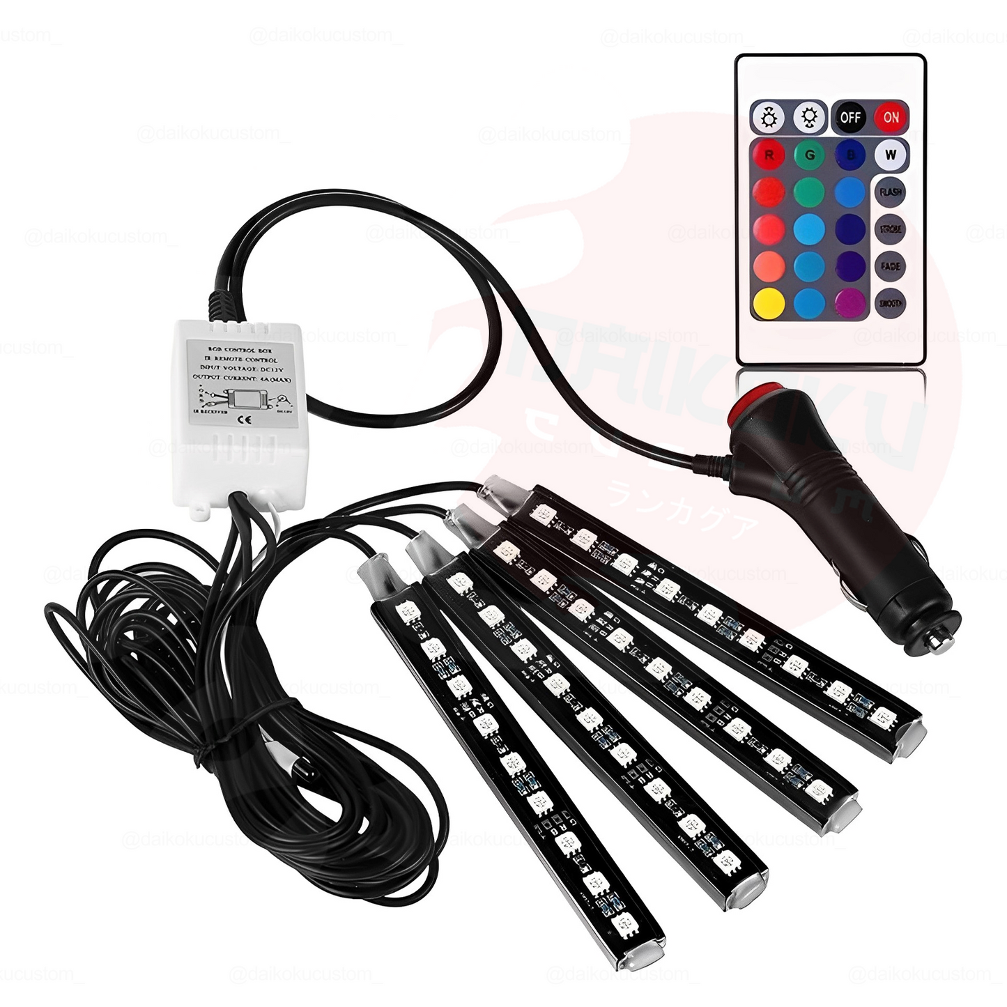 Luces Led Interior Piso Rgb + Control 36 Led