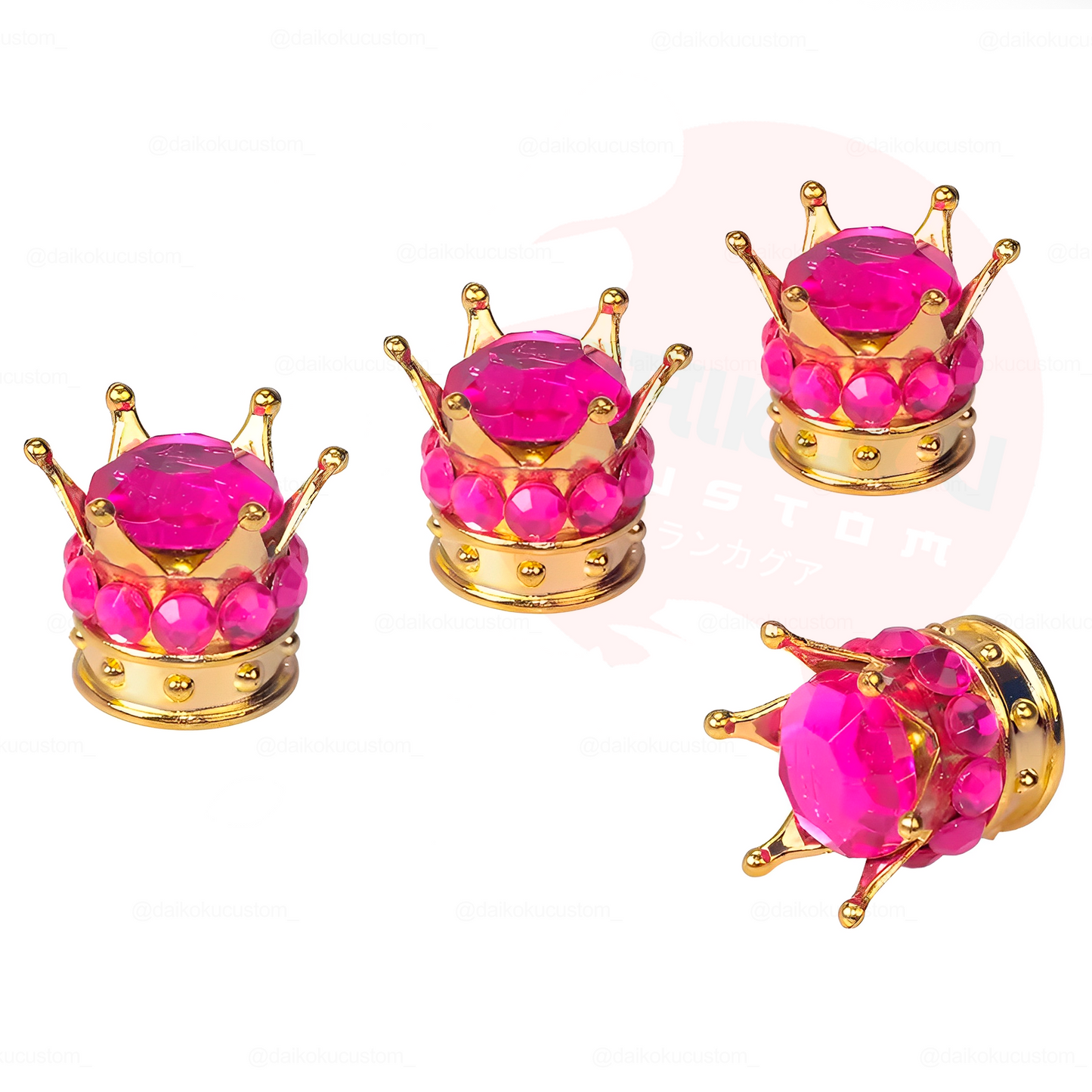 Tapas Valvula Aire Corona Brillante 2 Tonos X4
