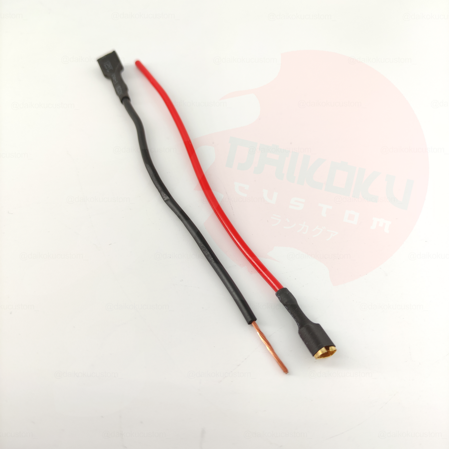 1 Terminal Plano Hembra Rojo Negro + Cable