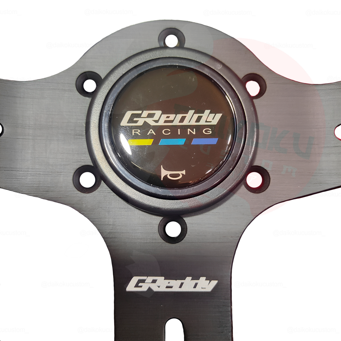 Volante Deportivo Greddy Eco Cuero Semi Plano