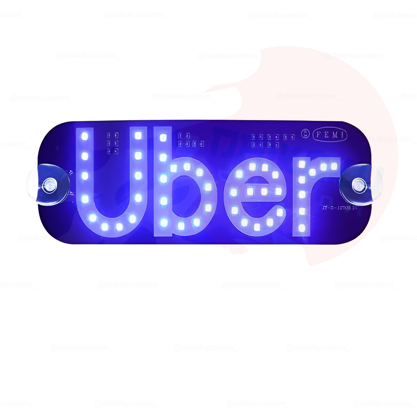 Letrero Uber Led Al Usb Con Ventosa (Azul)
