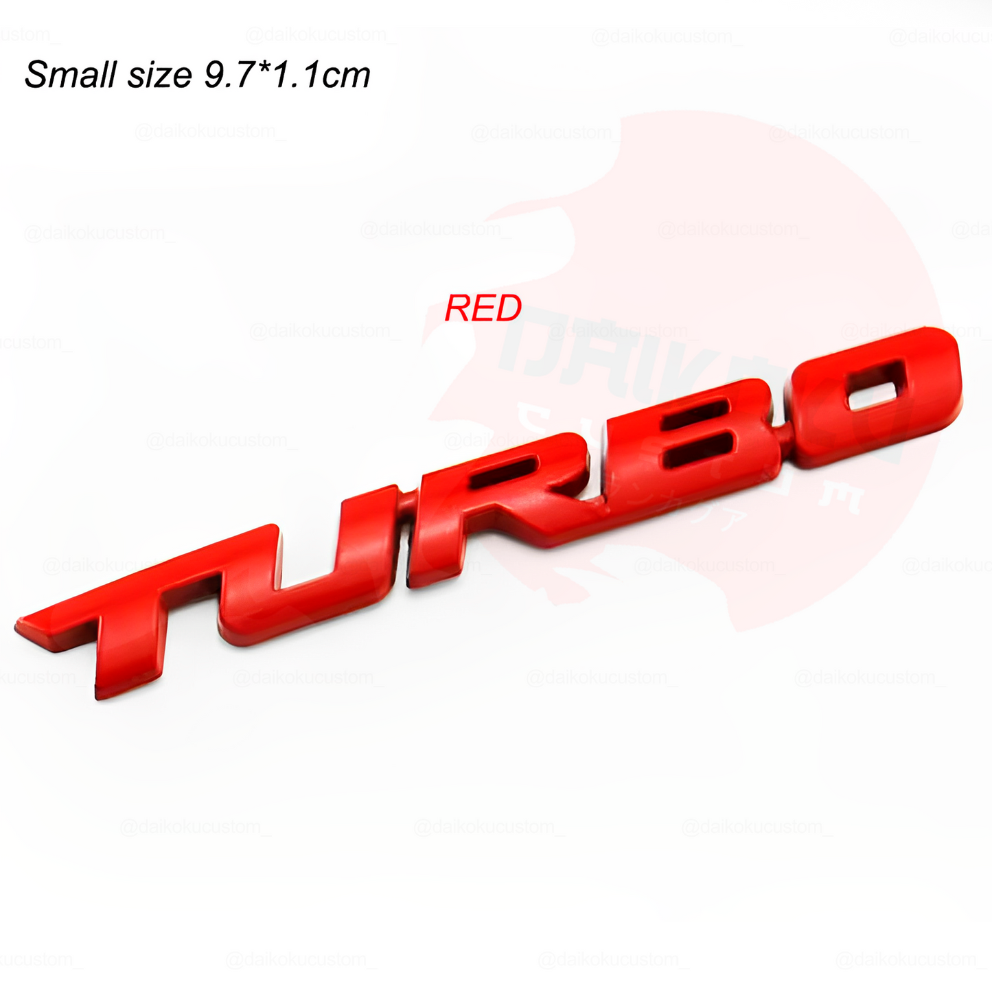 Emblema Adhesivo Trasero TURBO 9cm Diferentes Colores