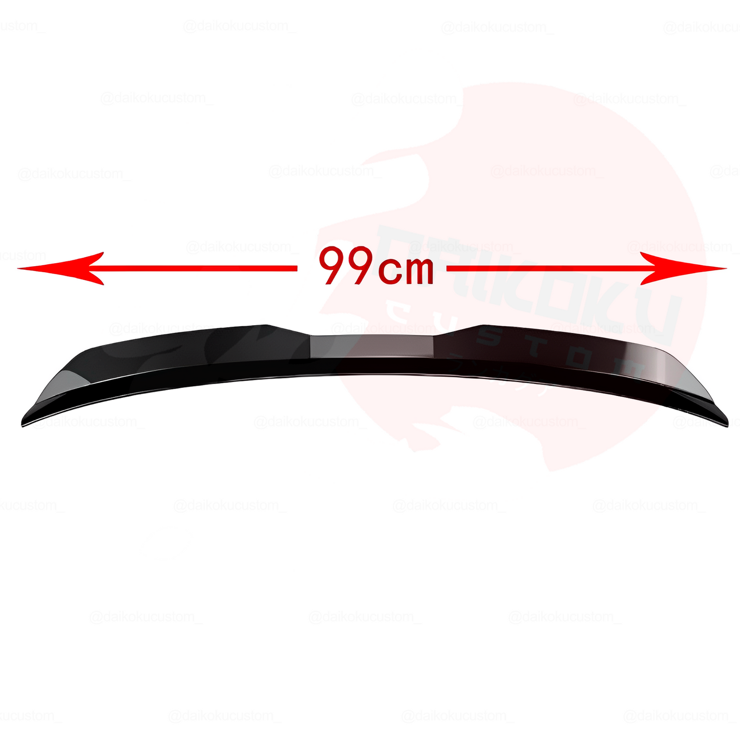 Lip Maletero Negro Brillante Con Curva Fijo 99,5cm Adhesivo