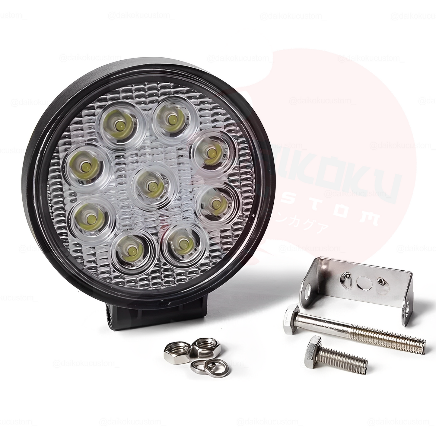 Neblineros Led 27w Redondos De 9 Led X2