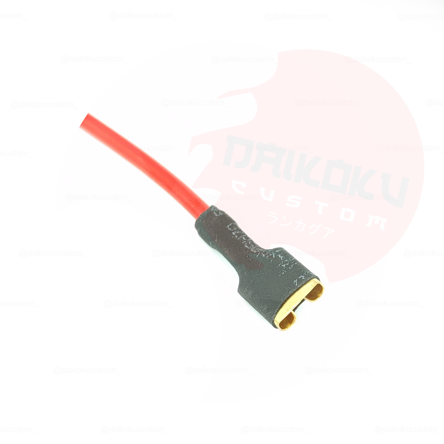 1 Terminal Plano Hembra Rojo Negro + Cable