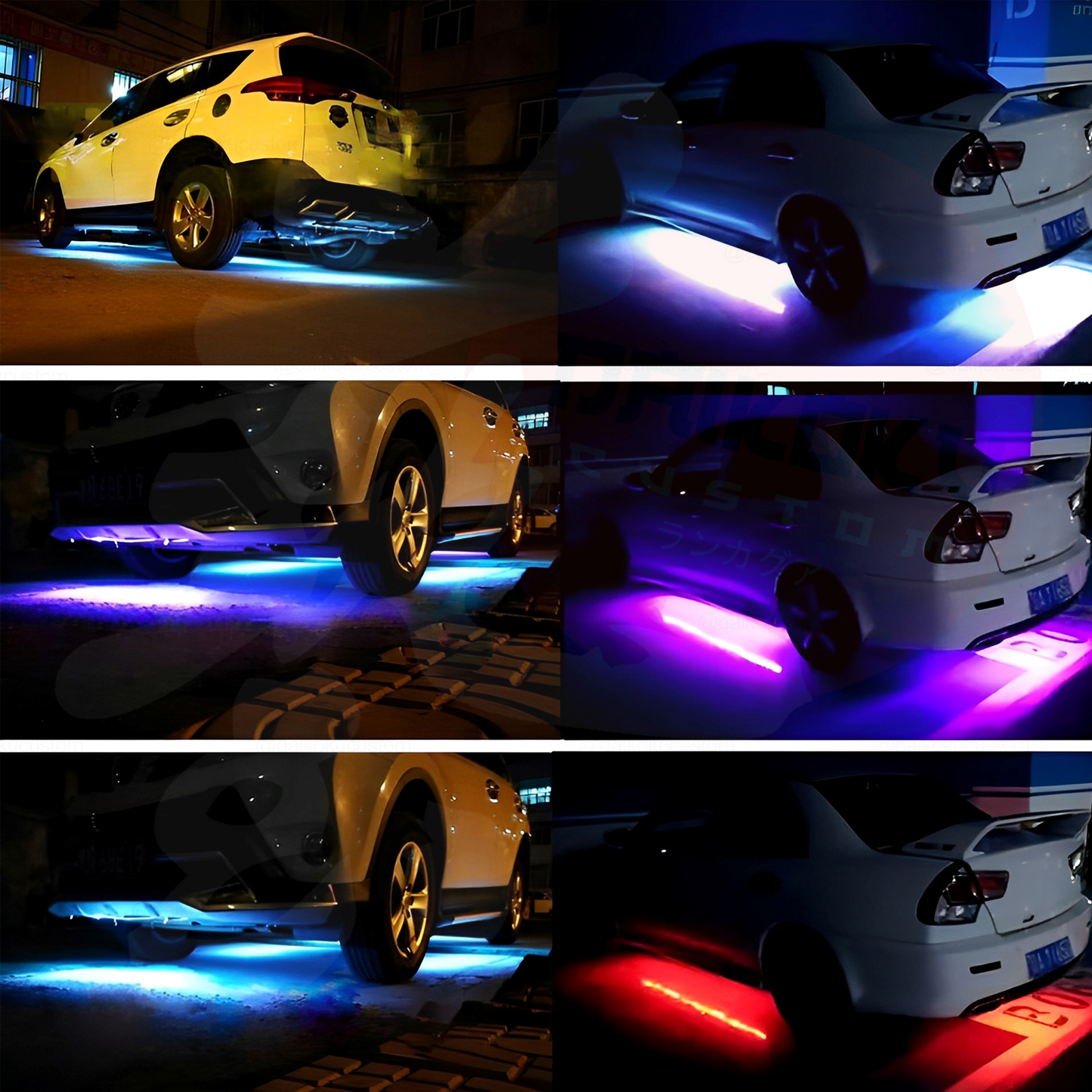 Luces Exterior Piso RGB + Control (2x60cm 2x90cm)