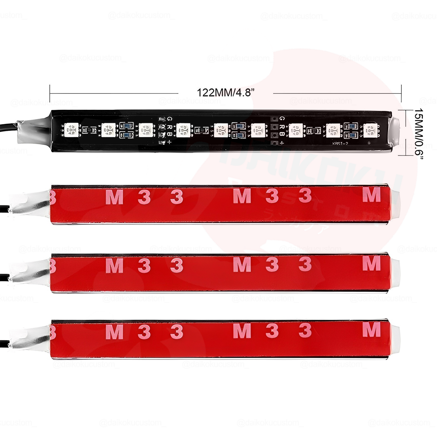 Luces Led Interior Piso Rgb + Control 36 Led