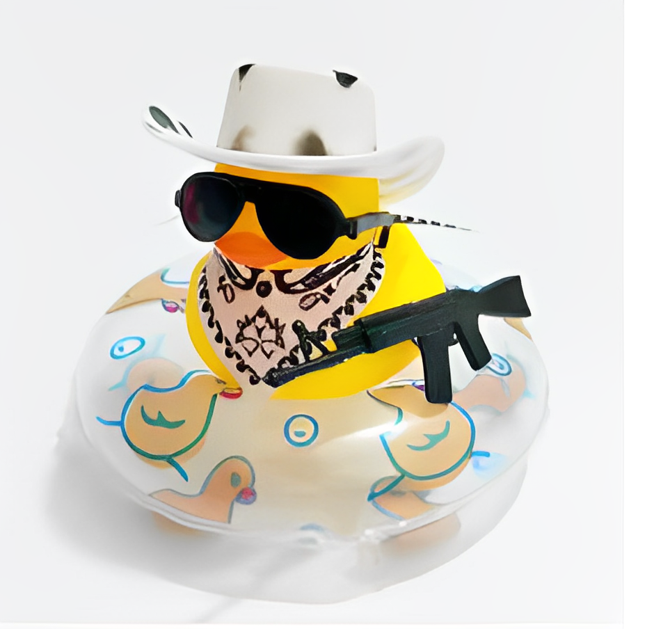 Pato Decorativo Flotador Adhesivo Tablero