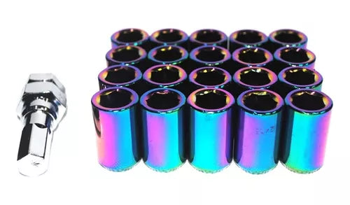 Tuercas 16pcs M12 Tornasol + Llave Seguridad