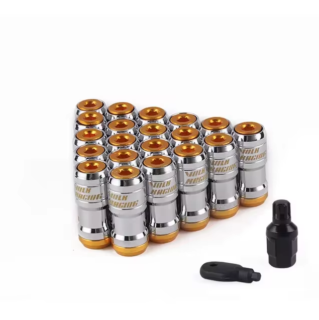 Tuercas 20pcs Volk Racing M12 Colores + Doble Llave Seguridad
