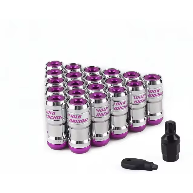 Tuercas 20pcs Volk Racing M12 Colores + Doble Llave Seguridad