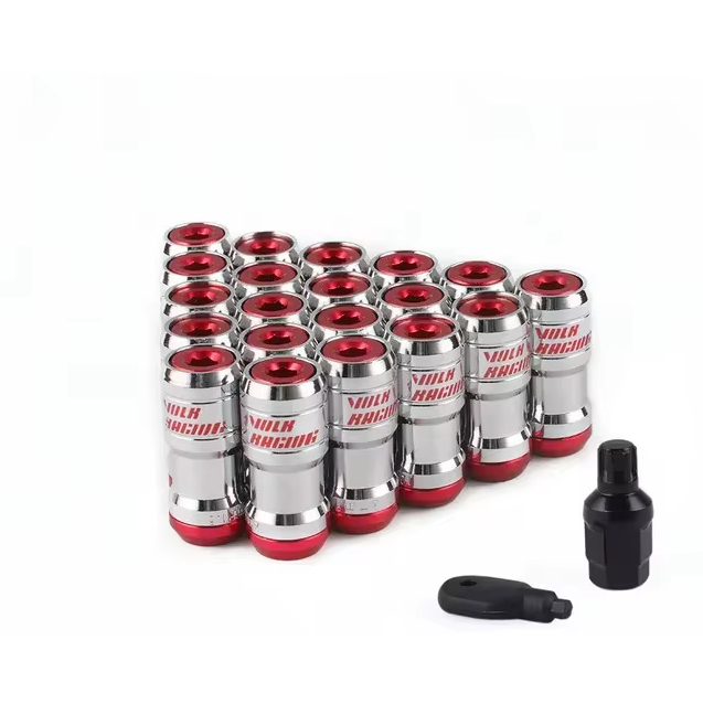 Tuercas 20pcs Volk Racing M12 Colores + Doble Llave Seguridad