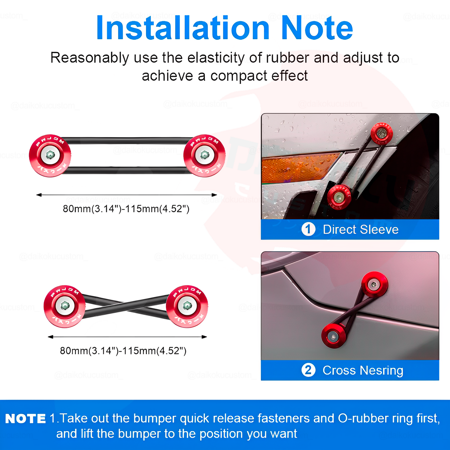Sujetador Plano + Elasticos Parachoque