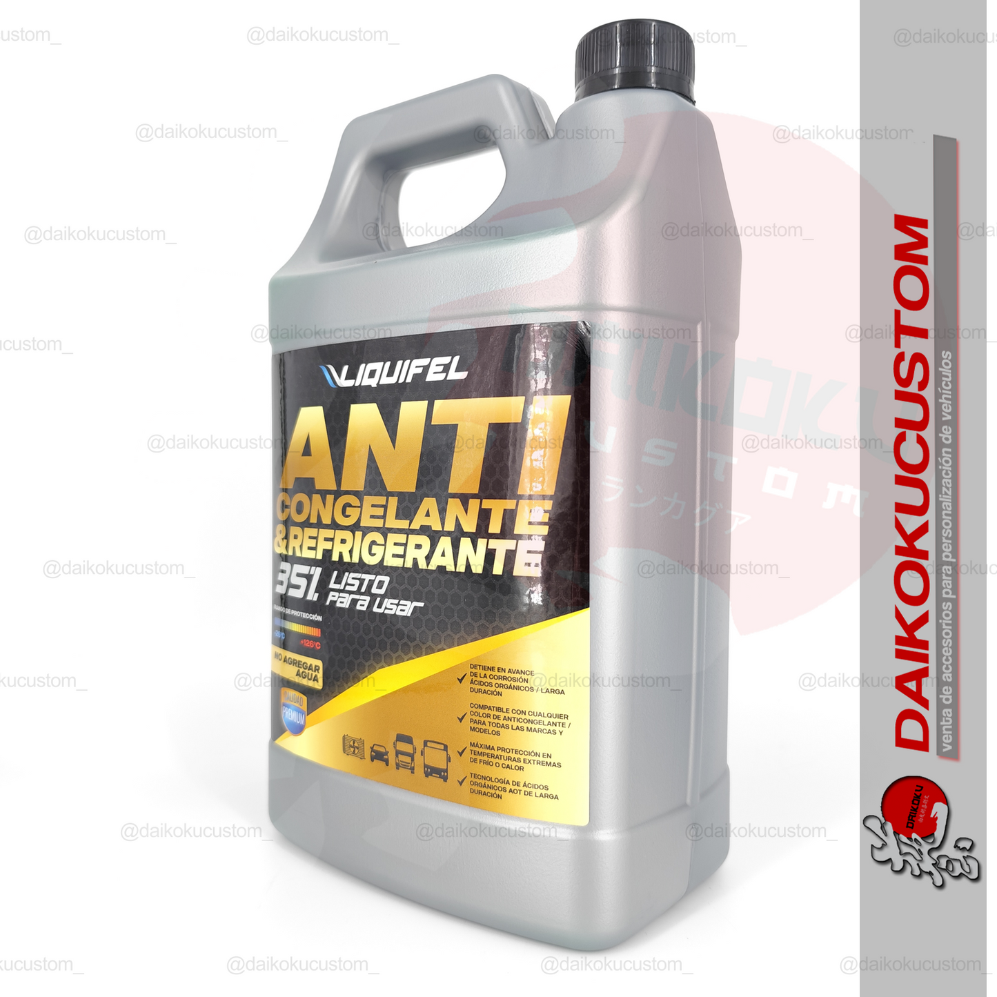 Anticongelante Y Refrigerante Verde 35% Auto Liquifel 4 Litros
