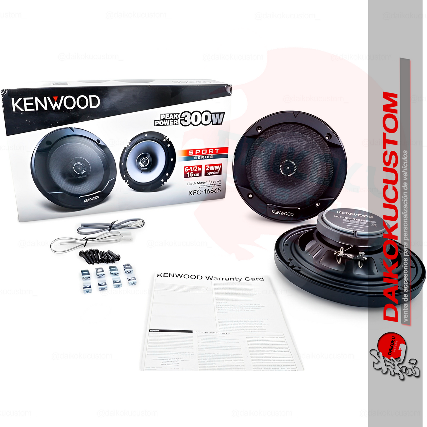 Parlantes 16cm 300w Kenwood Kfc-S1666 2 Vias (Tweeter Incorporado)