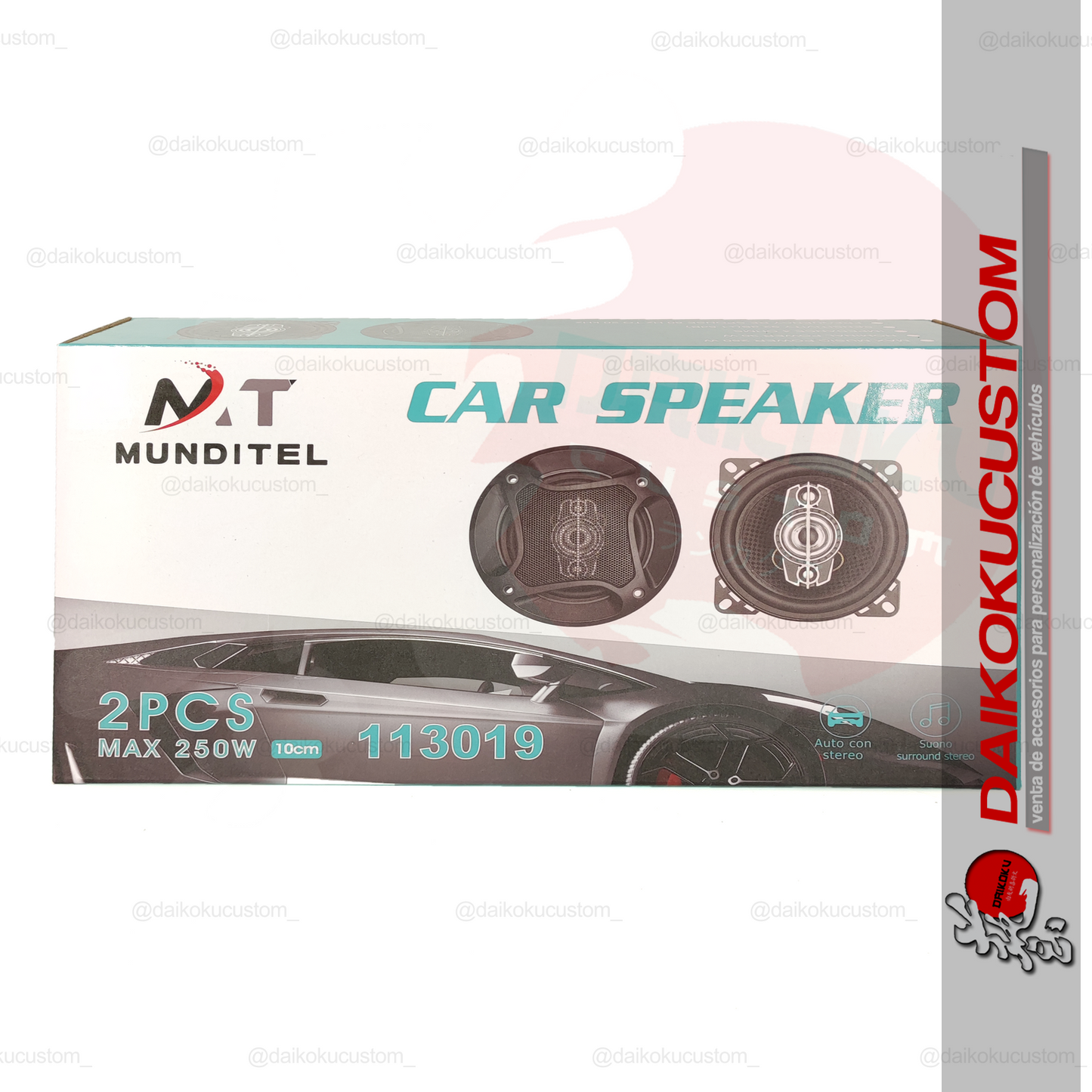 Parlantes 10cm 250w Munditel Ts-1072