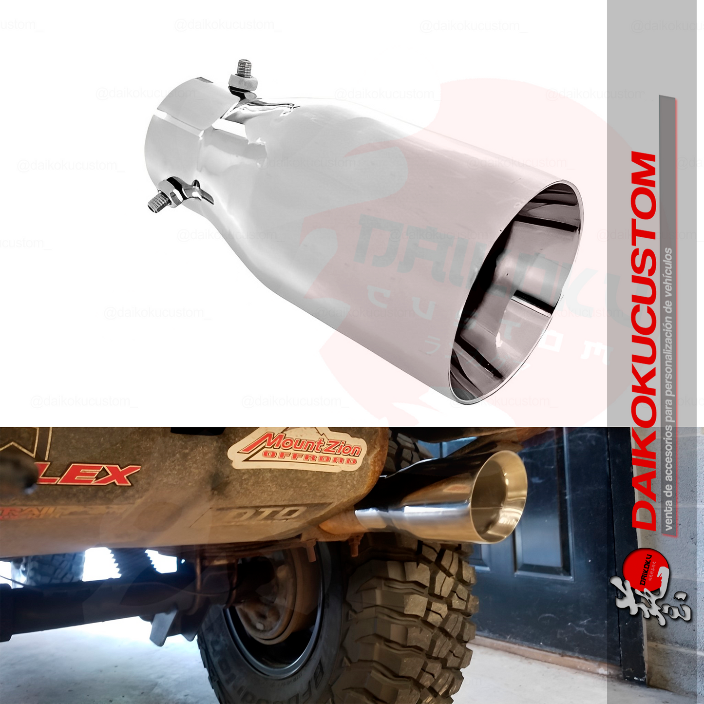 Cola Escape Cromada 2,5" A 3,5" Wh0248b Universal