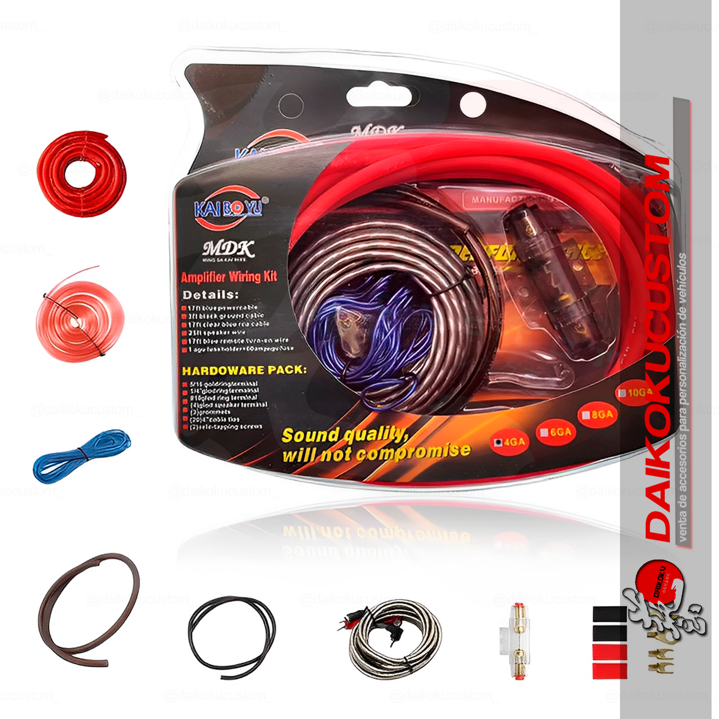 Kit Cables Amplificador 4gkt Mdk/Raistar