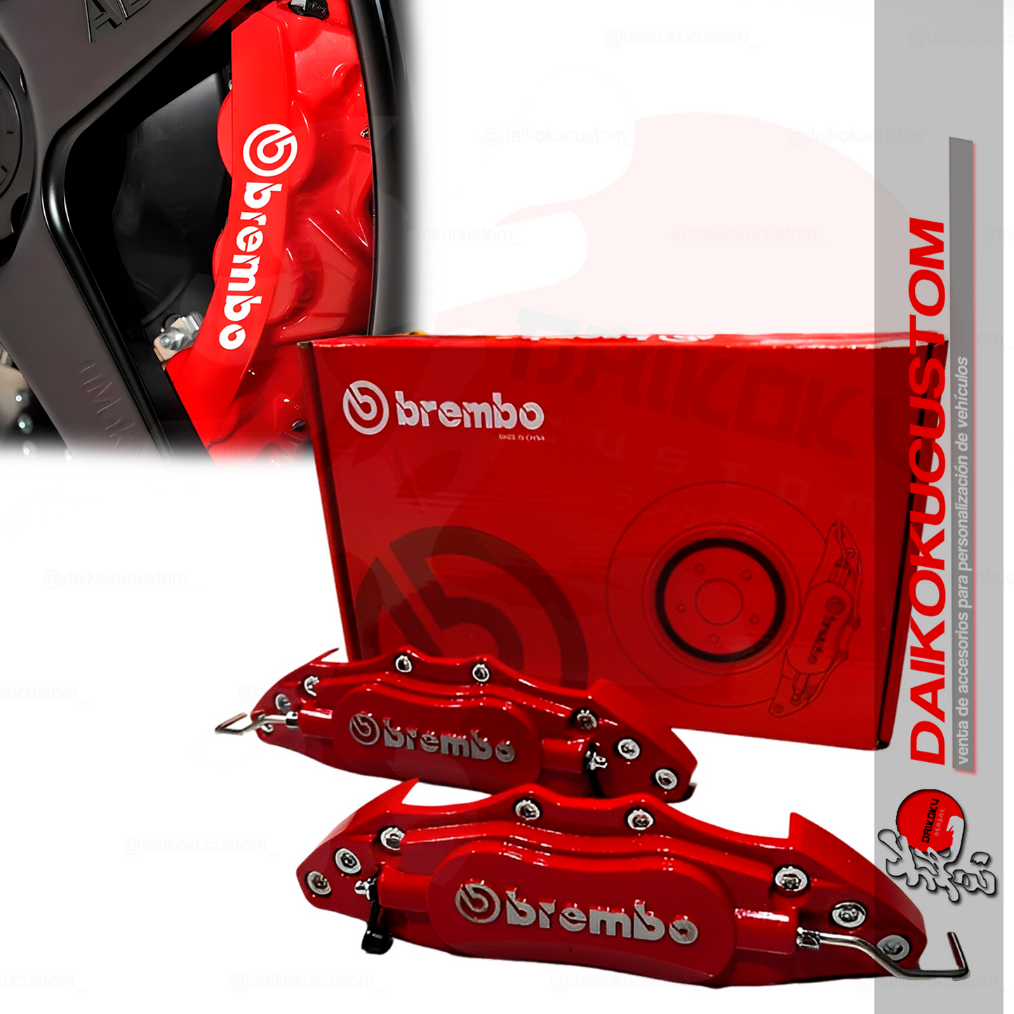 Kit 2 Cubre Caliper Brembo Metalicos 24cm