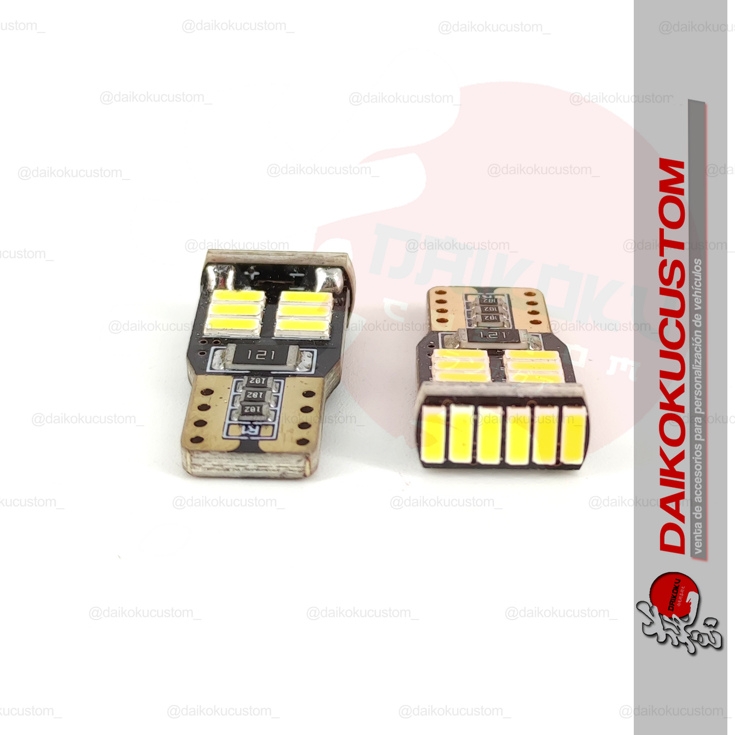 1 Ampolleta Led T10 4014 18 Led Canbus 12v Blanco