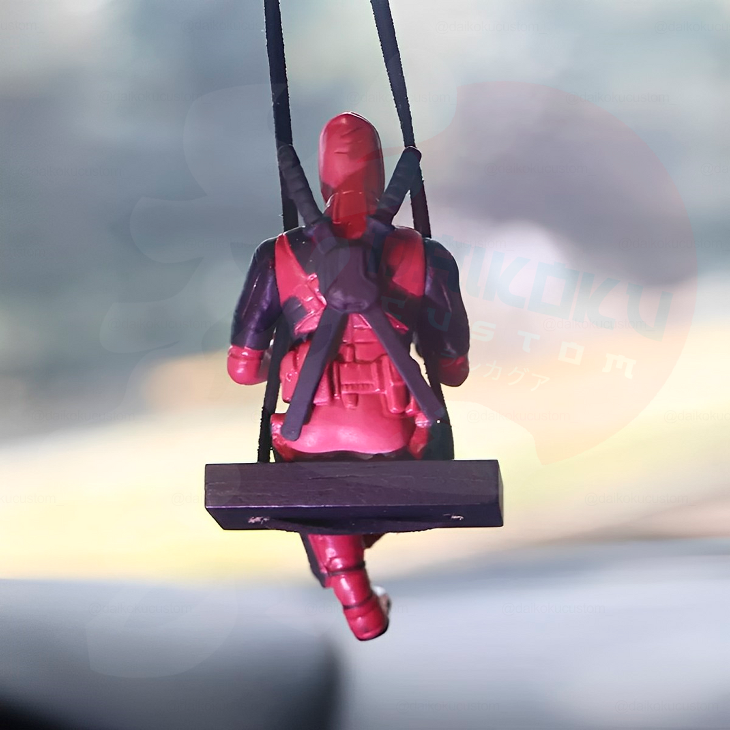 Adorno Decorativo Espejo Retrovisor Deadpool Columpio 1