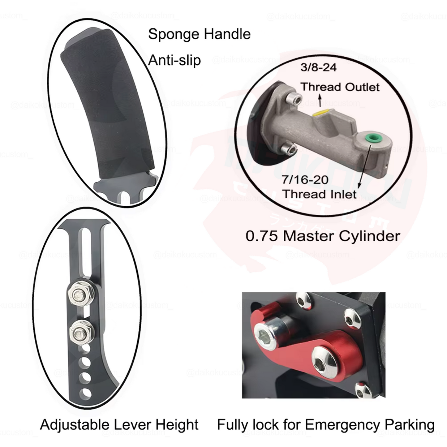 Freno Mano Hidraulico Tipo Drift E-Brake H40-10