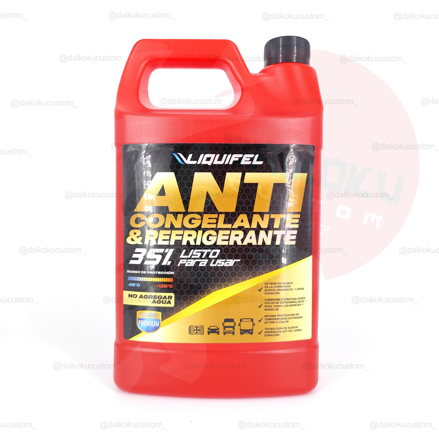 Anticongelante Y Refrigerante Rojo 35% Auto Liquifel 4 Litros