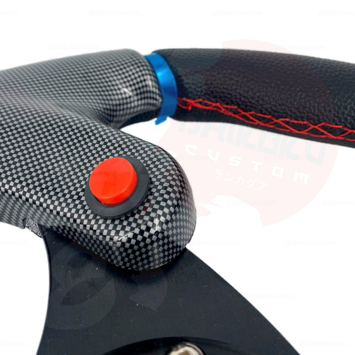 Volante Deportivo Carbono Con 2 Pulsadores