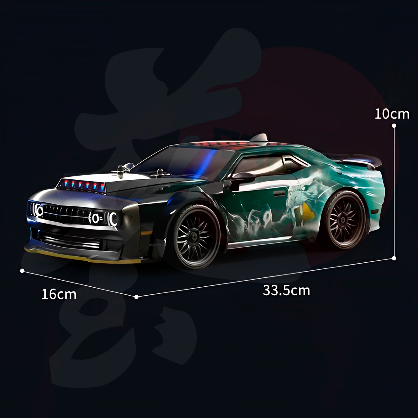 Auto Rc Muscle Car (Beast) Pro Tipo Dodge 1:16