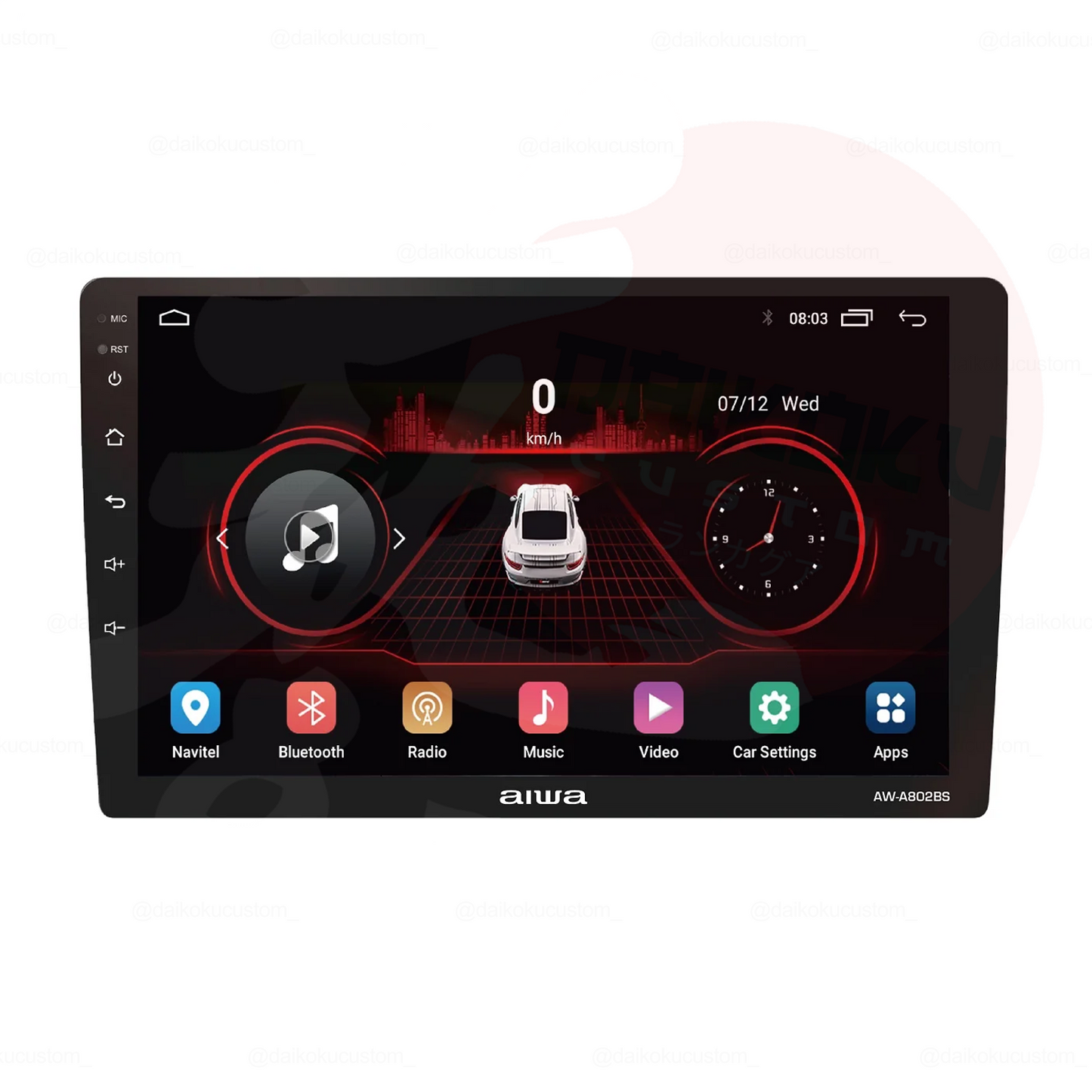 Radio 2 Din Android Pantalla Touch Hd De 9'' Aiwa Aw-a802bs Bluetooth