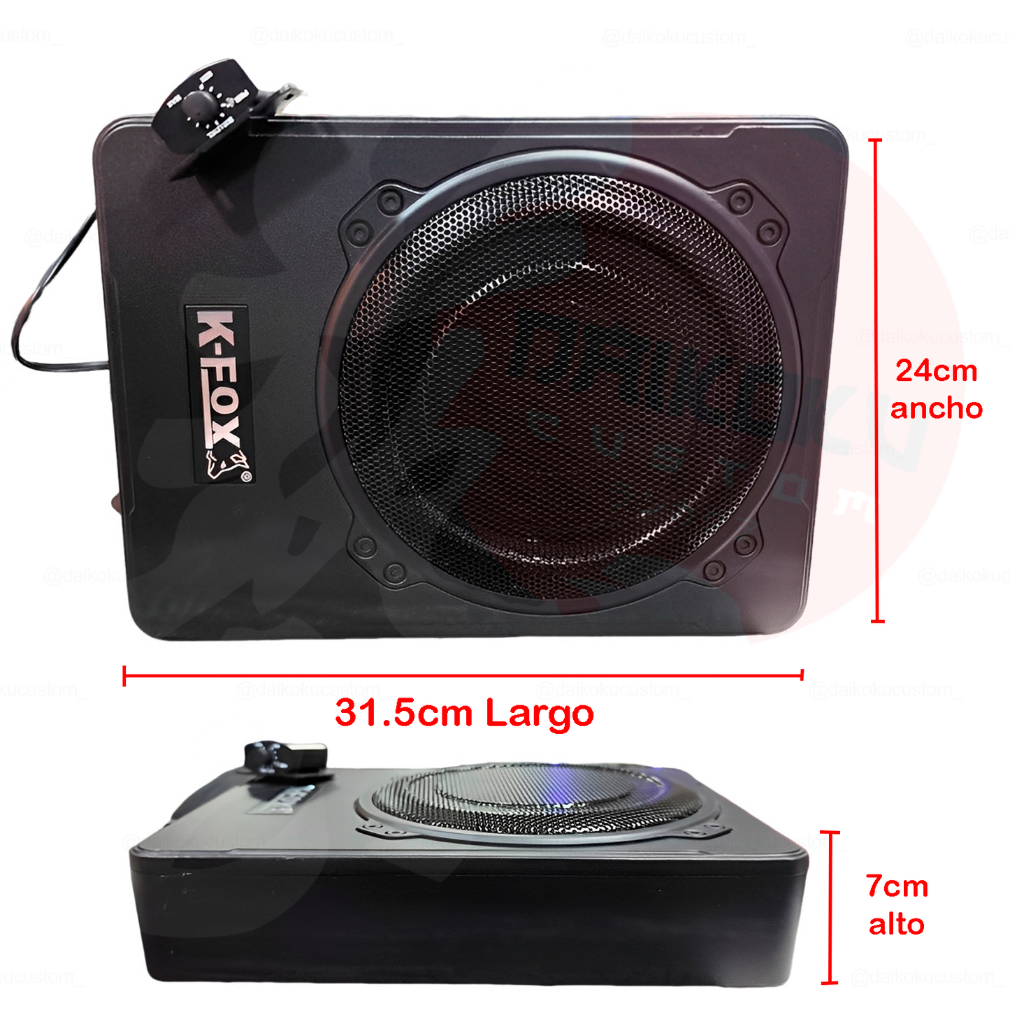 Subwoofer Amplificado Plano 600w K-Fox 8"