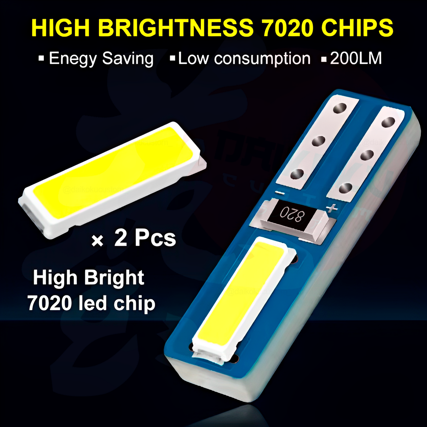 1 Ampolleta Led T5 Plana De 2 Led Blanco