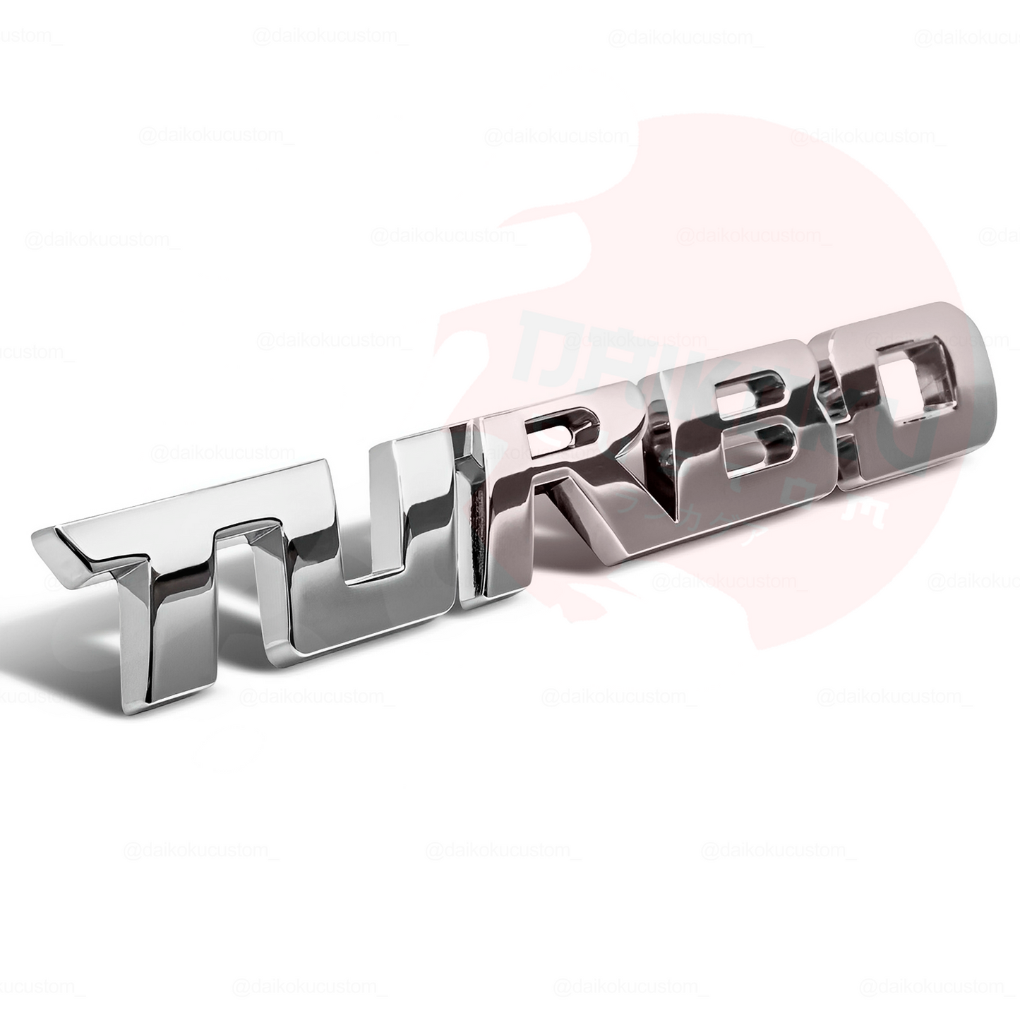 Emblema Adhesivo Trasero Turbo Cromado (Caja Naranja)