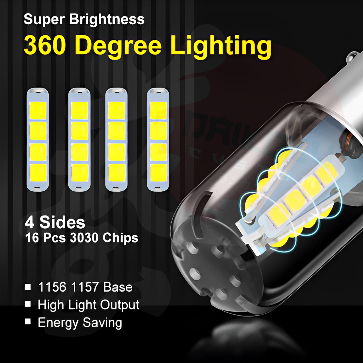 2 Ampolletas S25 16 Led H29-25b