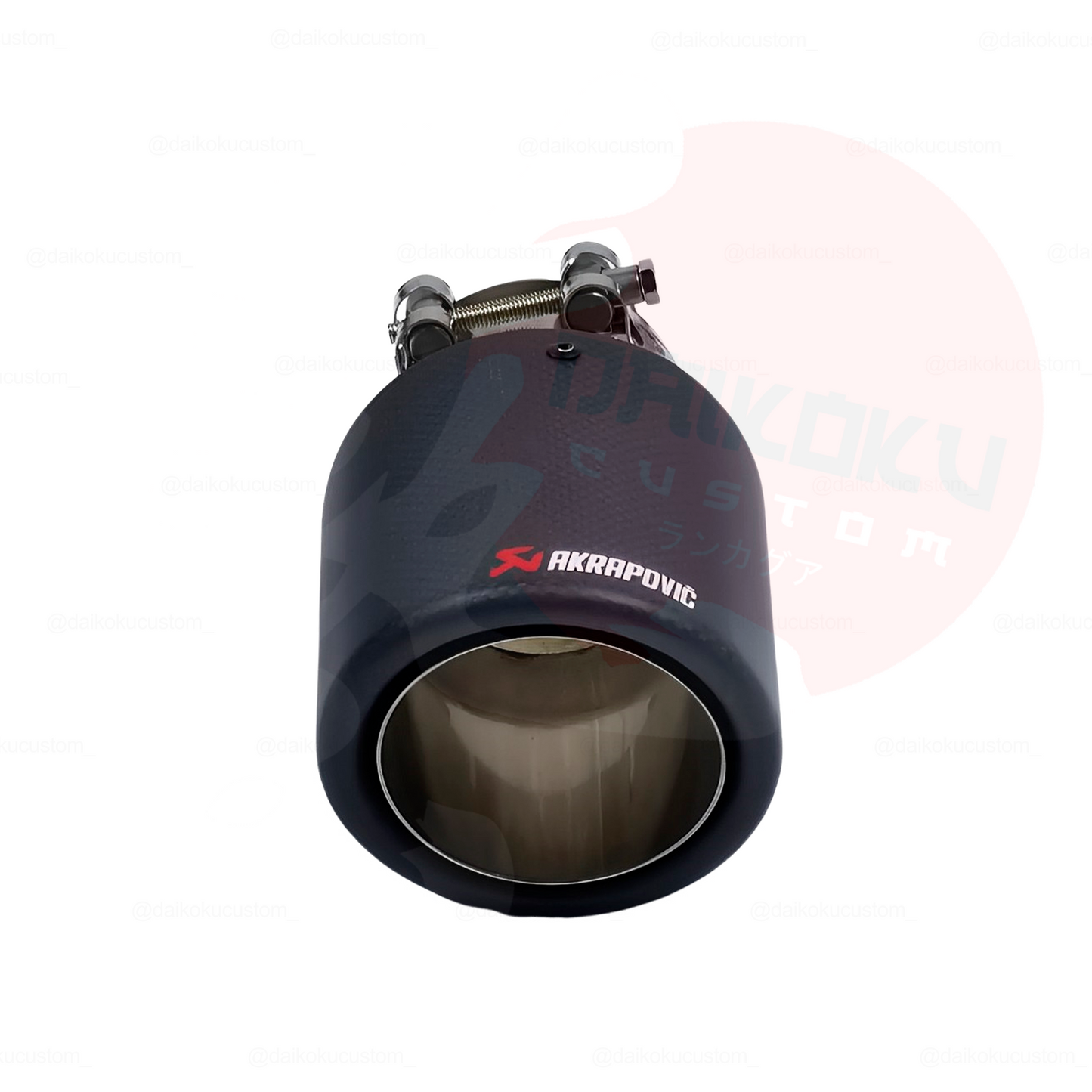 Cola Escape Akrapovic 2.5" a 3.5" Carbono Mate Simple