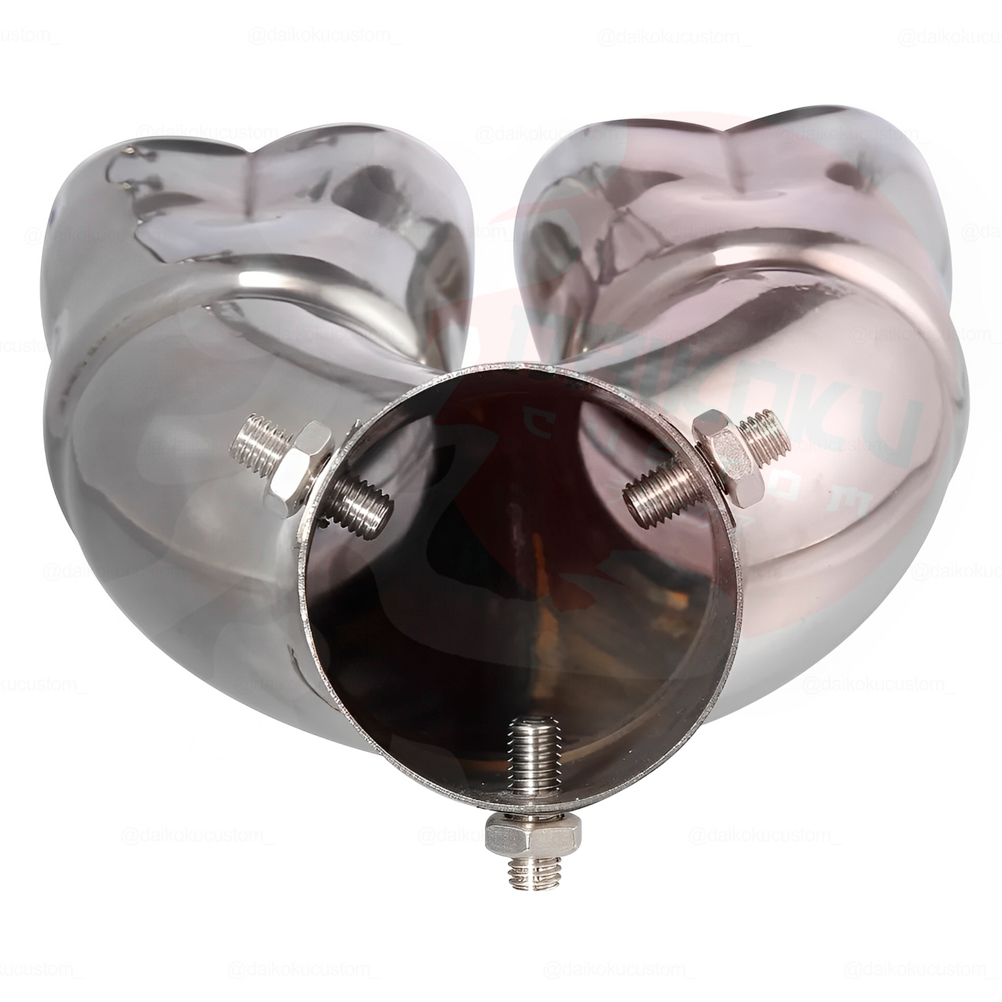 Cola Escape Decorativa Figura Corazon Doble Cromado Inclinada 2.5" a 3" (H26-44)